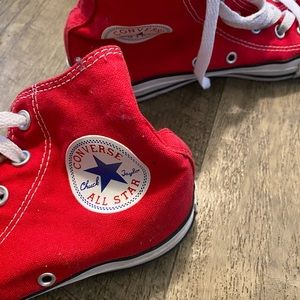 Red high top Converse